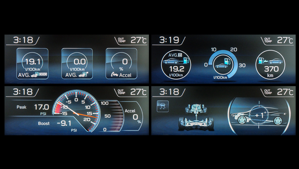 2021 Subaru WRX and WRX STI Informative Multi-Function LCD Colour Display