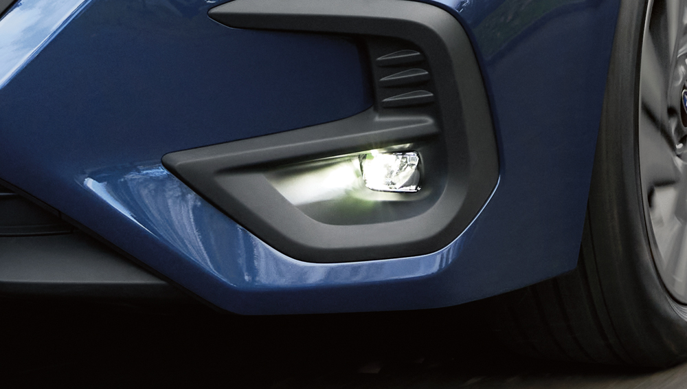 Closeup of 2023 Legacy GT LED fog light.