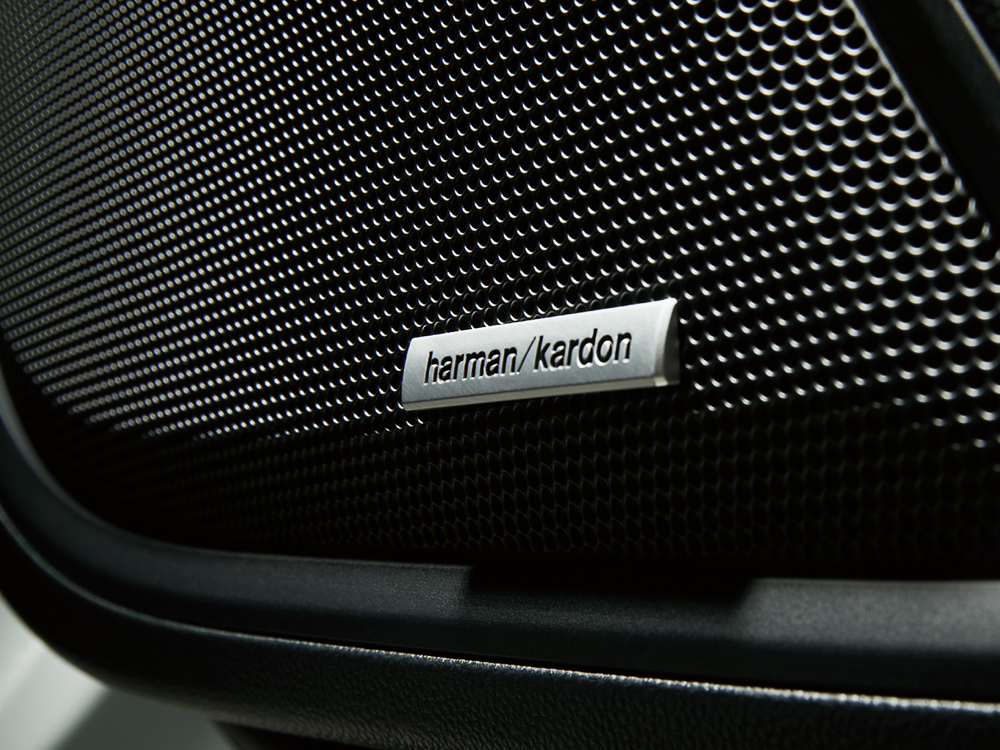 Close up shot of Harman Kardon<sup>®</sup> speaker.