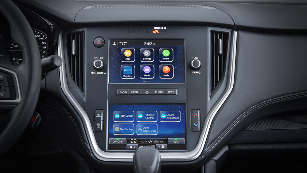 Subaru Outback 2023 Système d’infodivertissement à écran double de 7 po