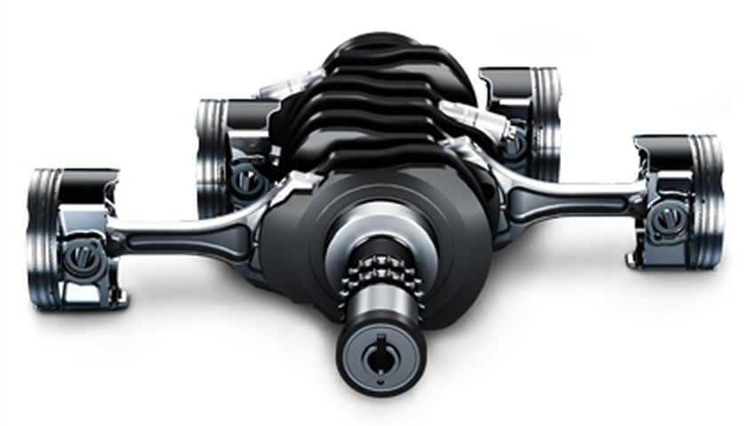 Cutaway image of a Subaru BOXER® engine