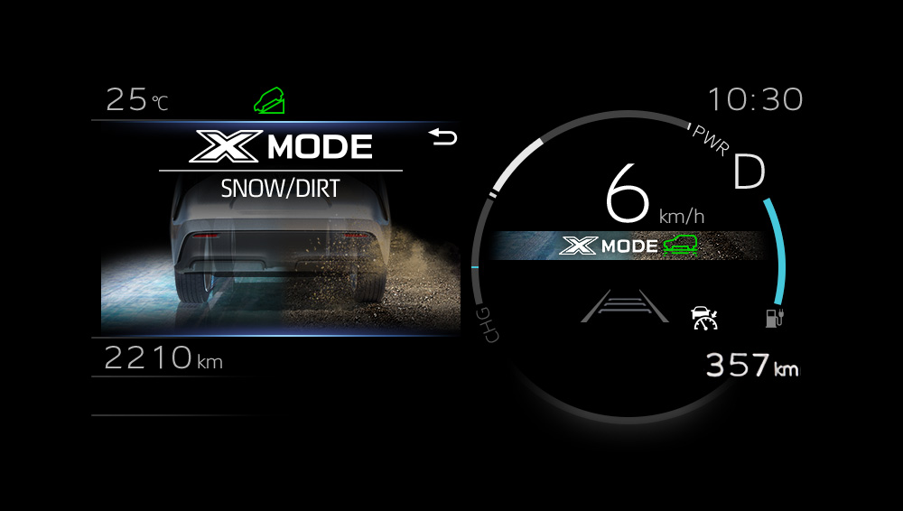 Screenshot of the dual-function X-MODE®.