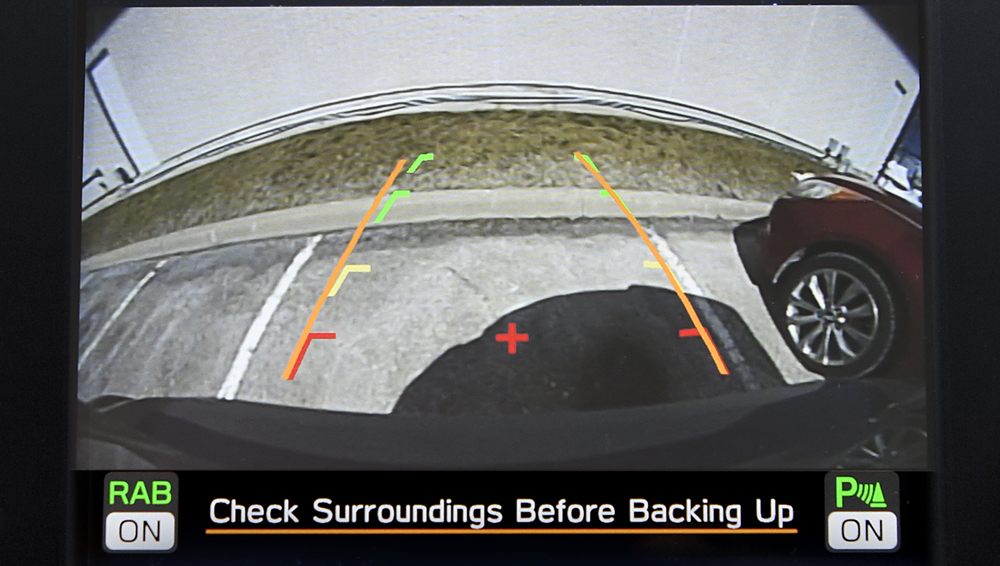 Image of how the standard rearview camera works.