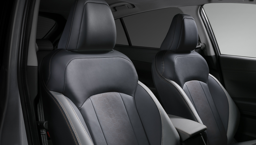 Photo des sièges avant de la Crosstrek Limited 2026.