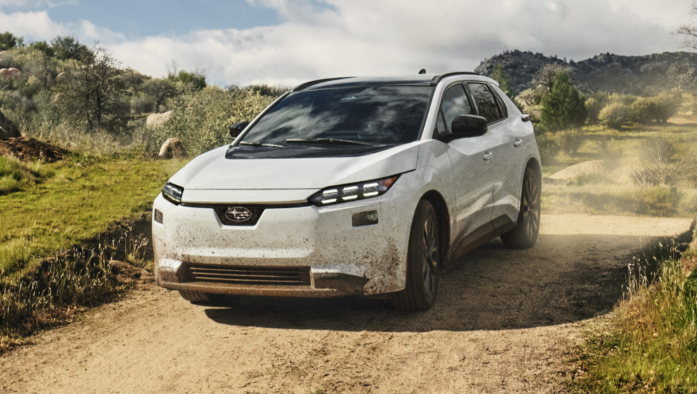 Close-up of the lower part of the 2026 Solterra going downhill.