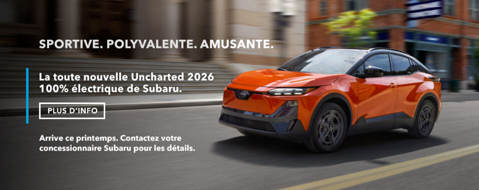 La toute nouvelle Subaru Uncharted 2026 entièrement électrique 