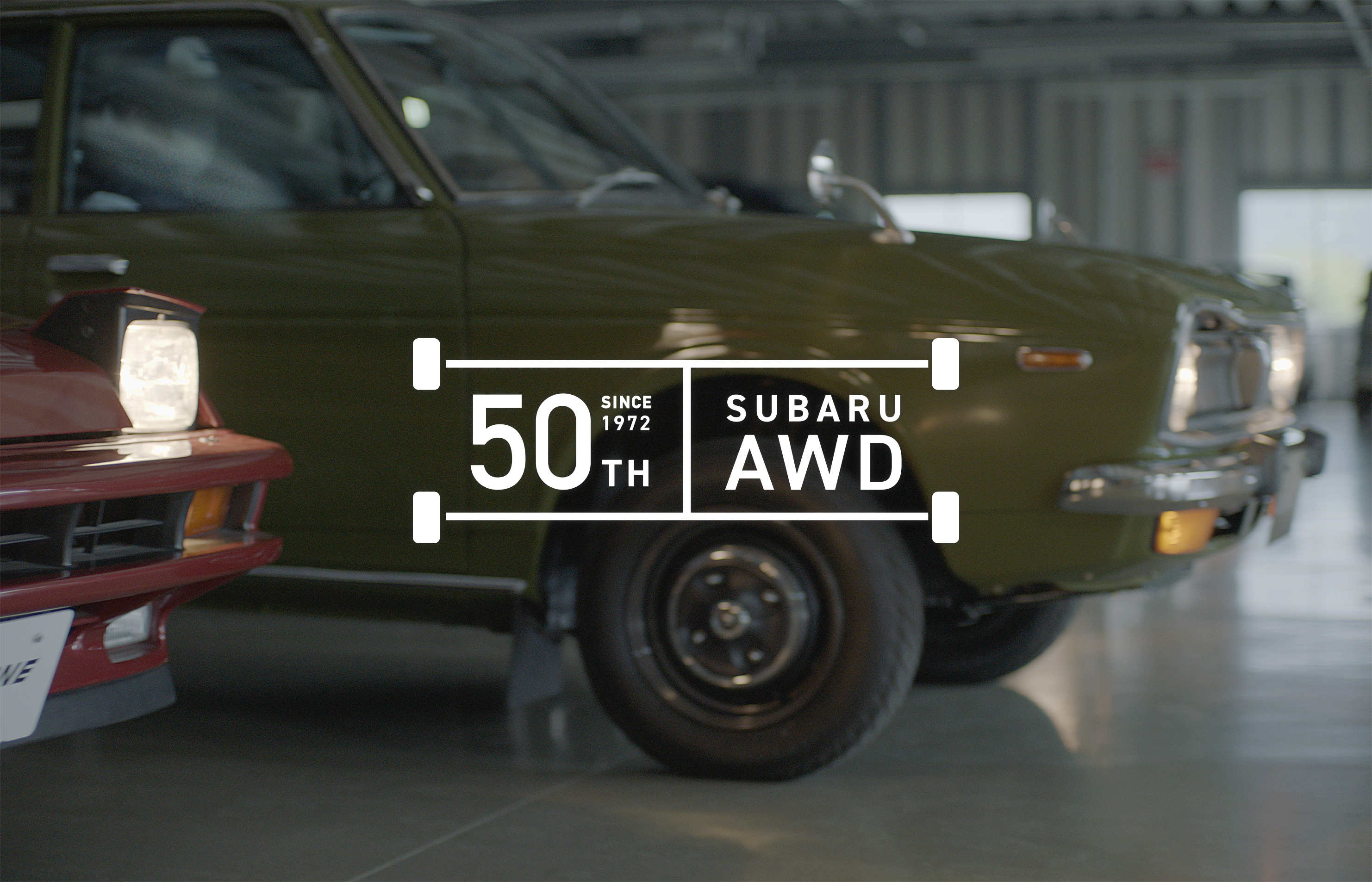Subaru vehicle with 50th Anniversary logo